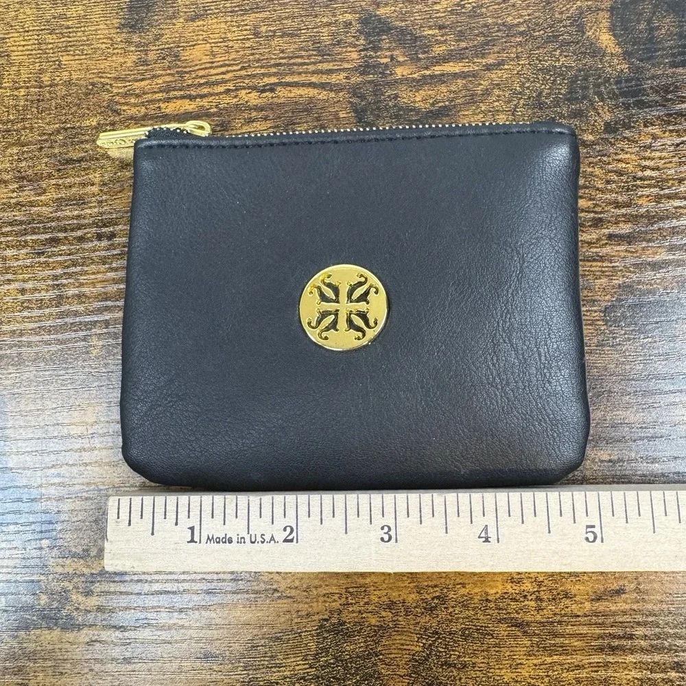 Rustic‎ Cuff Black w/Gold RC Logo Zipper Closure Storage Makeup Bag